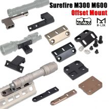 Supporto Offset Tattico Serie ARIS per Torce Surefire M300 M600, Compatibile con Guide Mlok Keymod SMR da 20mm per Torce M600B M951 M620