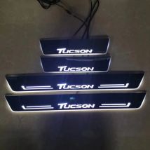 Kundenspezifisches Auto-Logo für Hyundai Tucson 2015–2019, bewegliches LED-Willkommenspedal, Auto-Verschleissplatte, Pedal, Einstiegsleiste, Wegeleuchte