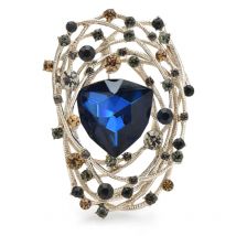 Wuli & Baby funkelnde Kristall geometrische Broschen für Frauen Unisex 4-Farben Blumen party Büro Brosche Stifte Geschenke