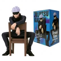 11CM Gojo Satoru Anime Jujutsu Kaisen Figura Satoru Gojo Tempo di riposo Posizione seduta Viene fornito con sgabello Regalo Giocattolo Action Figure PVC