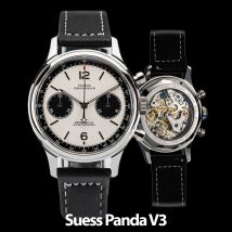 Tianjin Movment St19 Polit Männer Uhr Chronograph Luftwaffe Saphir mechanische Armbanduhr Uhr Panda Uhr Reloj 38mm