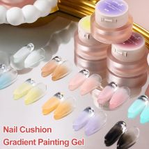 5 ml Schwarz Kissen Gradienten Malerei Gel Schwarz Ombre Klopfen Gel Polnisch UV/LED Erröten Blooming Aura Maniküre Gel Nagellack Werkzeuge