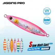 JIGGING PRO 20g 30g 40g 60g Slow Blatt Cast Weitwurf-Metalljigs Angelköder für Uferangeln