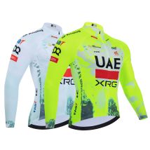 Fluor Yellow 2026 Radtrikot Winter UAE Team Bike Maillot Jacke Schnell trocknend Ropa Ciclismo Summer Pro Fahrradtrikot Kleidung