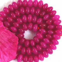 Beautiful Natural Rose Red Stone Chalcedony Jades 5*8mm Best-selling Abacus Beads Loose For Making Jewelry DIY Cute Gift