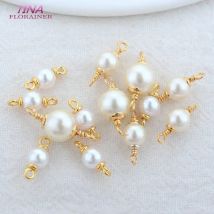 5mm 6mm 8mm 14k Gold Farbe vergoldet Messing Perle Stecker hochwertige Diy Schmuck Zubehör