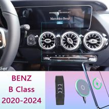 Für Mercedes Benz B180 B200 W247 2020-2024 Magnetische Telefon Halter 15W Drahtlose Lade Telefon Stehen MagSafe Telefon unterstützung Custom