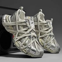 2025 hohe Qualität Neue männer frauen Schuhe Sommer Atmungsaktive Lauf Bequeme Sport Mesh Paar Papa Schuhe Männlichen Mode schuh