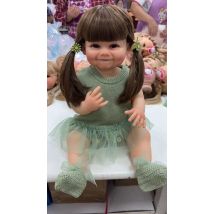 NPK 55CM bambola per bambini rinata in silicone morbido per tutto il corpo Raya realistica morbida al tatto regali per bambole di alta qualità per bambini