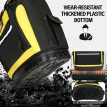 AIRAJ 17Inch Tool Backpack Portable Waterproof Rubber Base Organizer Electrician Plumber Maintenance Durable Bag Storage Tools