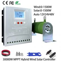 2000W 12V 24V 48V MPTT Hybrid Solar regler Windturbinen generator Regler WLAN mit LCD-Display für Lifepo4 Gel Batterie