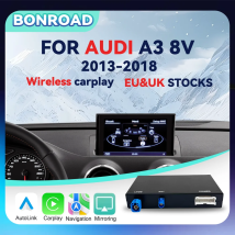 BONROAD Drahtlose CarPlay Android Auto Adapter USB Video für Audi A3 8V 2013-2018 Bluetooth Navigation Spiegel Link reverse Kamera