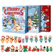 Bluey Bingo Anime Figure Toys Advent Calendar Cartoon Model Christmas Gift Box Decorations For Children Holiday Birthday Gifts