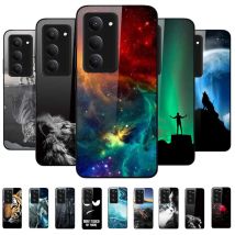 Etui Glass Funda do Xiaomi Redmi 15 5G, luksusowe, twarde, ze szkła hartowanego, z miękkim bumperem z TPU, wzór wilka, etui na Redmi 15 4G, wzór zwierzęcy.