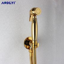 Gold Messing Badezimmer Hand Bidet Sprayer Wasserhahn Spritzpistole & Halter Schlauchanschluss & 1,5 m Duschschlauch