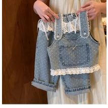 Revers Baumwollhemd Kinderweste Jeans zweiteiliges Set