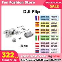 DJI Flip Camera Drone (RC-N3) 4K Estabilización ligera de navaja de 3 ejes Transmisión de video de 13 km Despegue de palma Retorno automático C0