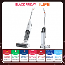 ILIFE W90 Lavaggio intelligente senza fili asciutto e bagnato, aspirazione 5500 Pa, autopulente da 1 minuto, grande doppio serbatoio dell'acqua