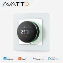 Termostato intelligente WiFi AVATTO per il controllo della temperatura di caldaie a gas e riscaldamento elettrico, compatibile con Tuya, Alexa e Google Home