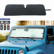 Für Jeep Wrangler TJ JK 1997-2017 Auto Frontscheibe Sonnenschirm Anti UV Ray Fenster Sonnenblende Schutz Abdeckung zubehör
