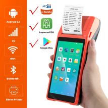 Handheld POS PDA Terminal Bulit-in 58mm Empfang Rechnung Drucker 3G Netzwerk Bluetooth Android 8.1 PDA 5,5 zoll Touchscreen Wifi