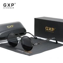 GXP Retro Gothic Steampunk Sonnenbrille Polarisierte Anti-UV400 Männer Frauen Vintage Runde Rahmen Gläser Fahren Angeln Luxus Brillen