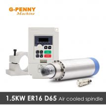 G-Penny 1,5 kW ER16 D = 65 mm luftgekühlter Spindelmotor 110 V/220 V Holzbearbeitung Luftkühlung 65 x 258 mm 4 Stück Kugellager