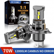 BEVINSEE 12000LM Lampadine H4 LED Auto H7 H11 H1 H3 LED Lampadina per fari 70W CANBUS HB3 9005 HB4 9006 H27 880 881 Fendinebbia 12V