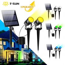 Faretto ad energia solare IP65 Luce solare a LED Paesaggio esterno Cortile Giardino Albero Lampada separabile Lampada solare antiruggine in alluminio