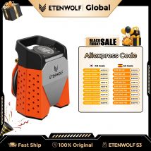 ETENWOLF ZEPHYR S3 Gonfiatore portatile per pneumatici Ciclo di lavoro al 100% 160 PSI Compressore d'aria per auto 7800mAh per auto Moto Palle (Nuovo)