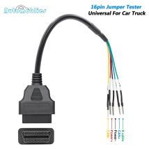 16pin Jumper Tester Universal Connector OBD2 Female K Line Can Line Diagnostic Cable K+CAN OBDII Cable For Car For Truck