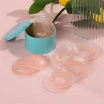 5 Paar unsichtbare Push-Up-BHs für Damen, Bruststraffung, Silikon-Nippelabdeckungen, nahtlos, selbstklebend, rückenfrei, trägerlos, Brust, klebriger BH