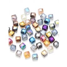 30 Pcs 8mm Austria  Square Beads Diagonal Hole for Bracelet Earing Making DIY Accessories Glass Crystal Cube Beads Wholesale