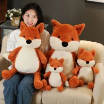 35–90 cm weicher, flauschiger Fuchs, Plüschtier, niedliches Cartoon-Tier, Fuchs, gefüllte Puppe, Mädchen, Liebhaber, Valentinstagsgeschenk, Kawaii-Sofa-Dekoration, Kissen