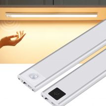 Lampada da cucina a LED USB ultrasottile con sensore di movimento PIR/spazzata a mano Lampada da cucina in alluminio ricaricabile a LED Illuminazione notturna portatile