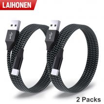 LAIHONEN 2 Stück USB A auf USB C Kabel Schnellladung Typ C Kabel Ladegerät Datensynchronisierungskabel für iPhone 15 MacBook Samsung Huawei