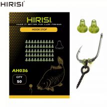 Hirisi 50 sztuk gumowe sprzęt wędkarski haczyk na ryby korek Terminal akcesoria AH036