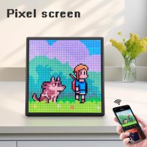 LED Smart Werbung Licht Zeichen Digital Display Matrix Pixel Bildschirm USB 5V Bild Rahmen Bluetooth APP DIY Animation Spaß text