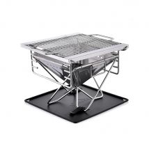 Kempingowy piec na drewno Grill siatkowy Mały rozmiar Wiatroodporny Outdoor Wild Survival Turystyka turystyczna Sprzęt kuchenny ze stali nierdzewnej