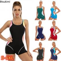 Plus Größe 4XL 5XL Ein Stück Badeanzug Frauen Sport Monokinis Weibliche Anthletic Open Back Fitness Sommer Strand Bademode Outfits 2025
