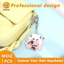 Individuelles Logo Acryl Schlüsselanhänger Cartoon Anhänger Foto Flash Transparent Charm Druck Persönlichkeit Holographische Anime Schlüsselanhänger