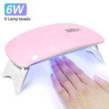 6W Mini Suszarka Do Paznokci Przenośna 6 LED Lampa UV do Manicure Domowa Lampa Do Paznokci Do Suszenia Lakierów Z Kabel USB