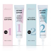 LOMANSA 10ml Zestaw do trwałej ondulacji rzęs i laminacji brwi, płyn utrwalający do trwałej, balsam utrwaliający, narzędzia do makijażu rzęs i pielęgnacji.