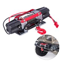 RC Metallo Doppio Motore Verricello Simulato per 1/8 1/10 RC Crawler Auto Axial SCX10 Traxxas TRX4 RC4WD D90 KM2 Parti di Aggiornamento