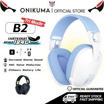 2025 Nuovo Onikuma B2 Cuffie da gioco wireless per PS5 PS4 PC Cuffie da gioco USB da 2,4 GHz con microfono Design ergonomico 5.3 Cuffie