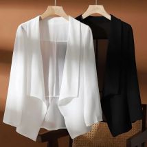 Mode Chiffon Mantel Schal Weibliche Neue 2025, Sommer Kleidung Sonnenschutz Kleidung frauen Sommer Dünne Jacke Strickjacke Tops