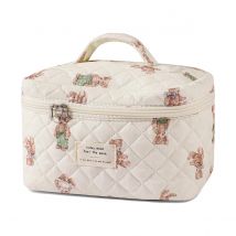 Yanzai geste ppte gepolsterte Make-up-Tasche für Frauen Kosmetik Organizer Tasche niedlichen Bären Make-up Aufbewahrung tasche Mädchen waschen Toiletten artikel Kits Kosmetik