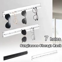 Sonnenbrillen-Aufbewahrungsregal, Wandmontage, Brillenständer, 7 Löcher, Acryl-Haken für Brillen, Organizer, Haustür, Haken, Brillenaufhänger