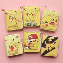 NUOVO portafoglio Pokemon portamonete carino cartone animato giapponese intorno ai portafogli Pikachu portafoglio in pelle moda con cerniera regalo di compleanno per bambini