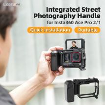 Sunnylife For insta360 Ace Pro 2/1 ABS Integrated Street Grip Kit Camera Quick-release Design with Cold Shoe Expansion Adapter